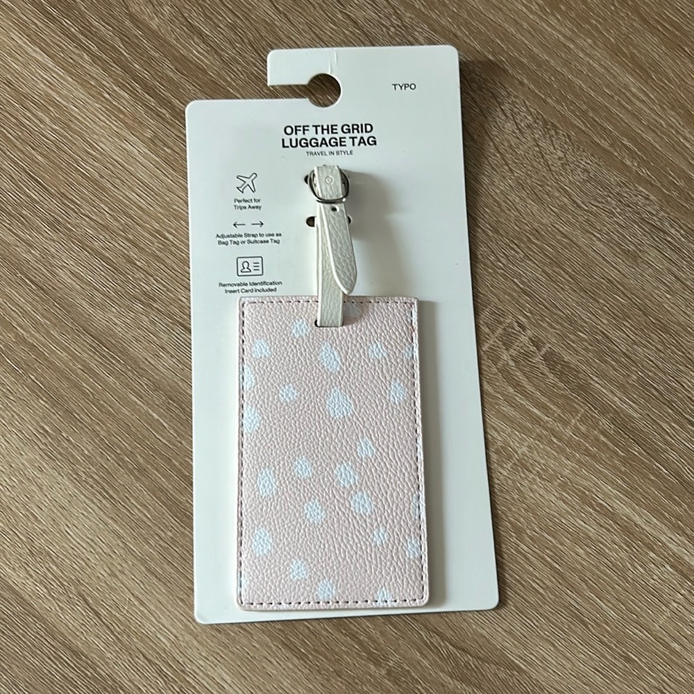 Off the grid pink luggage tag